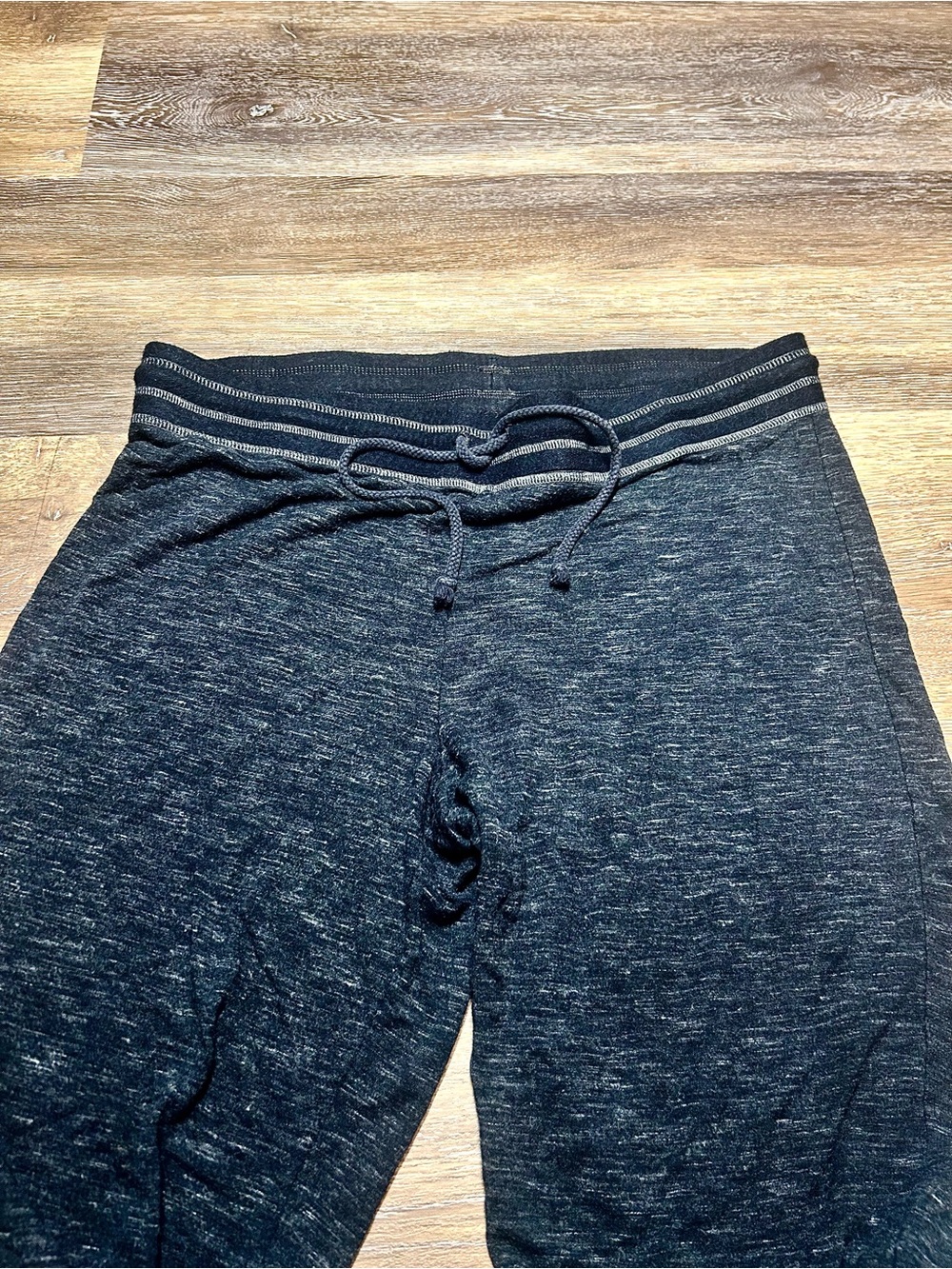 Freya Charcoal Heather Jogger Sweatpants Drawstring Cuffed Lounge Pants